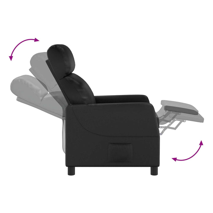 Massage Lænestol Sort Kunstlæder