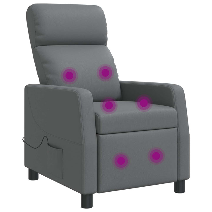 Massage Lænestol Grå Kunstlæder