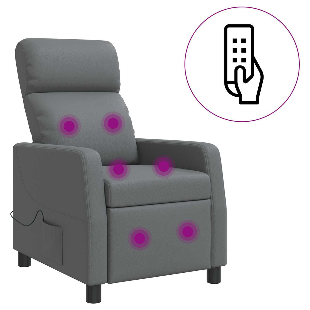 Massage Lænestol Grå Kunstlæder