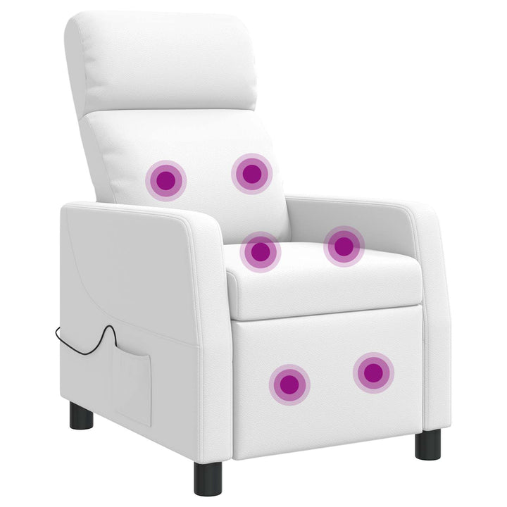 Massage Lænestol Hvid Kunstlæder