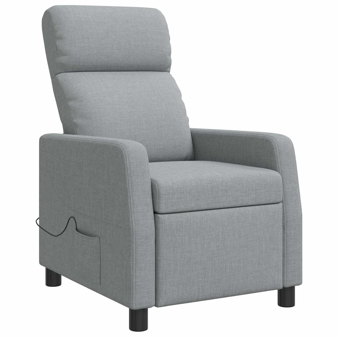 Massage Lænestol Lysegrå Stof
