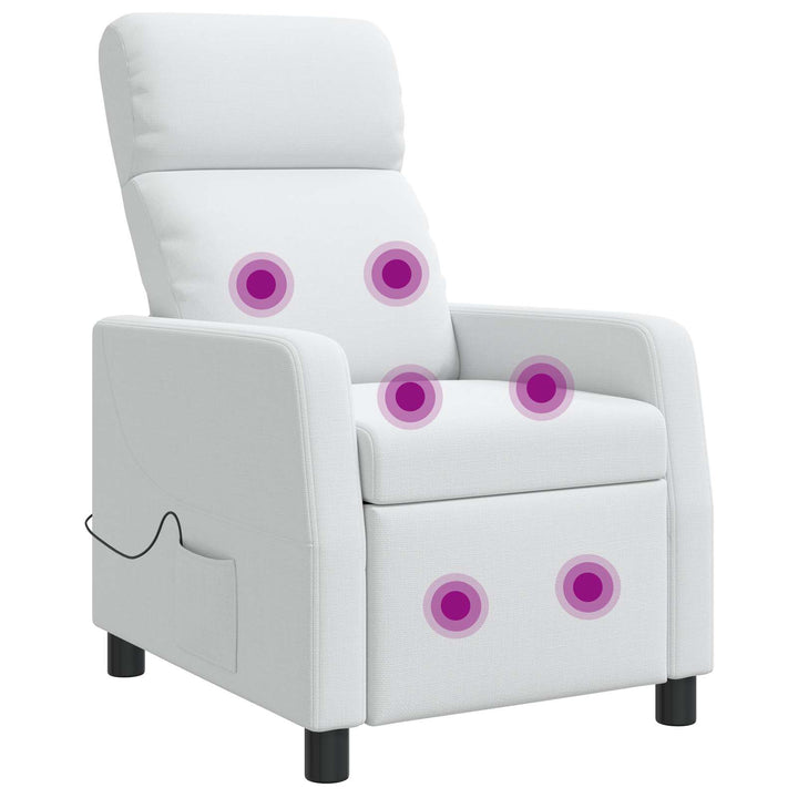 Massage Lænestol Hvid Stof