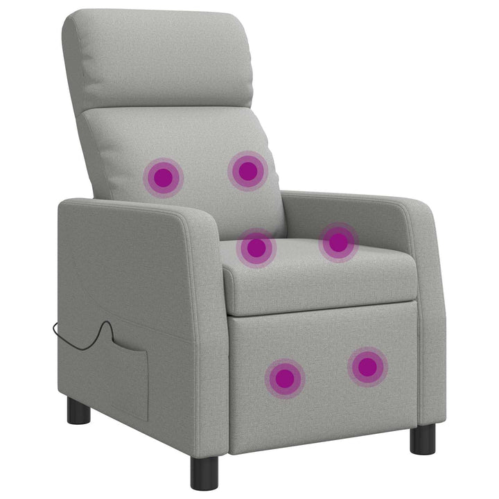 Massage Lænestol Skygrå Stof
