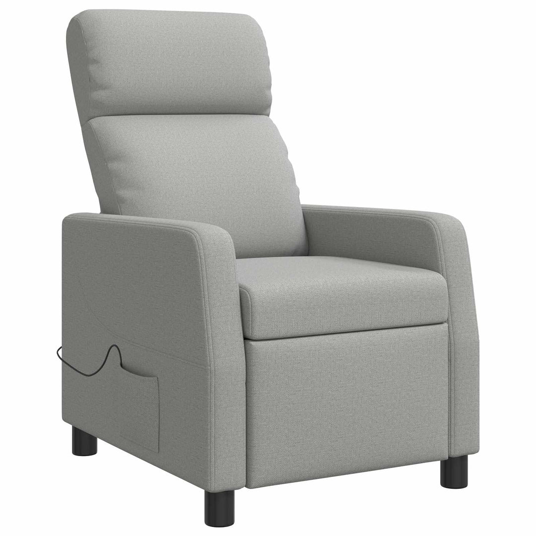 Massage Lænestol Skygrå Stof