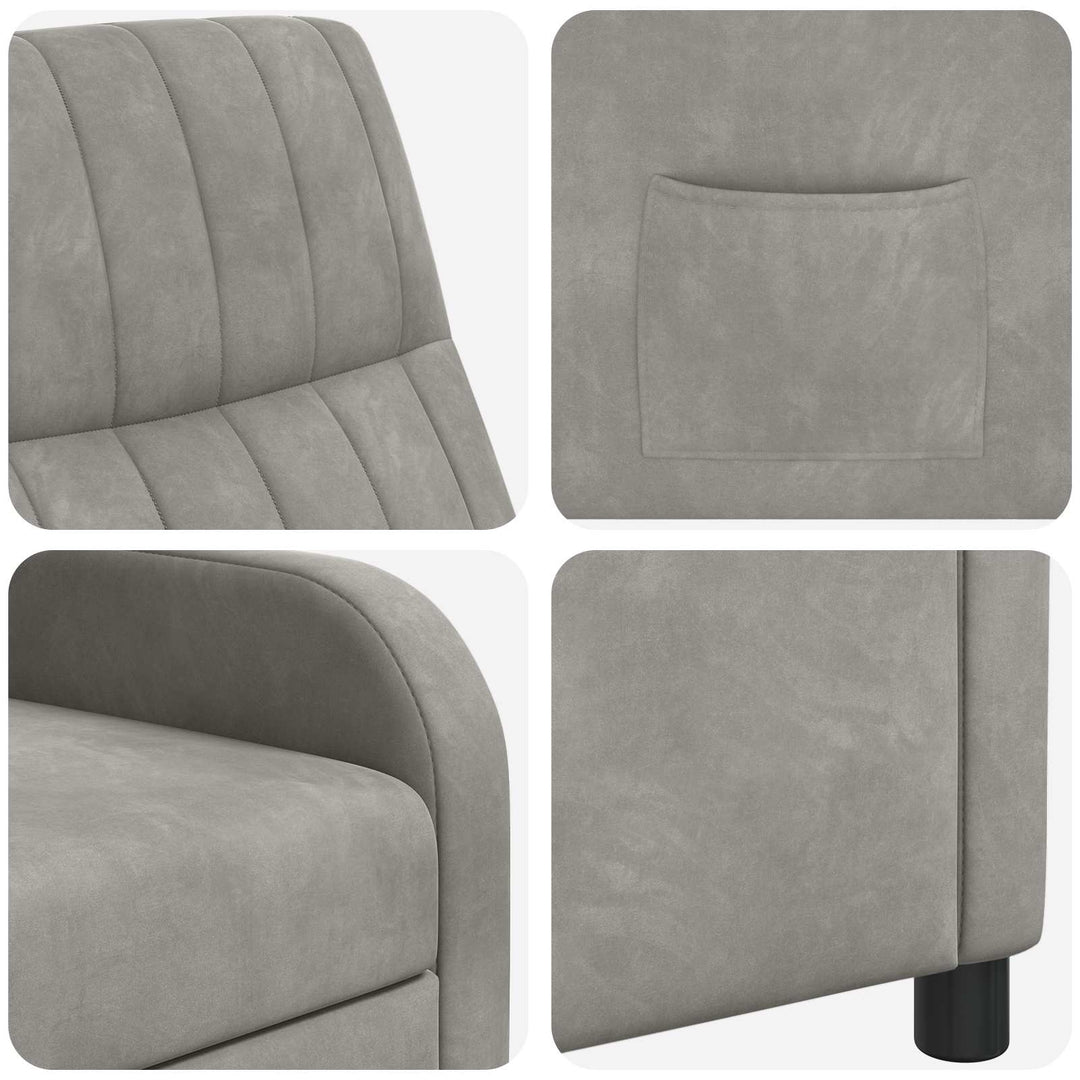 Recliner Lysegrå Velour (V)
