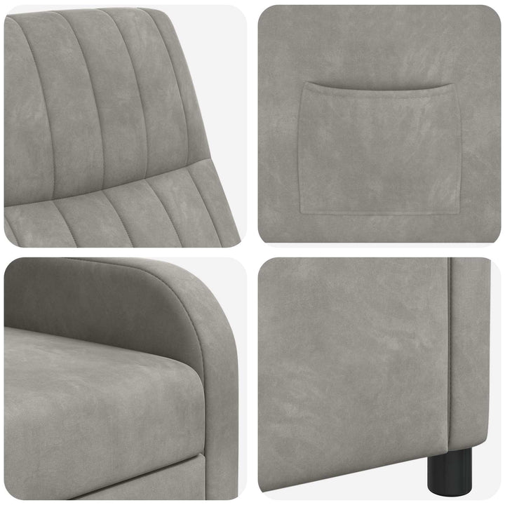 Recliner Lysegrå Velour (V)