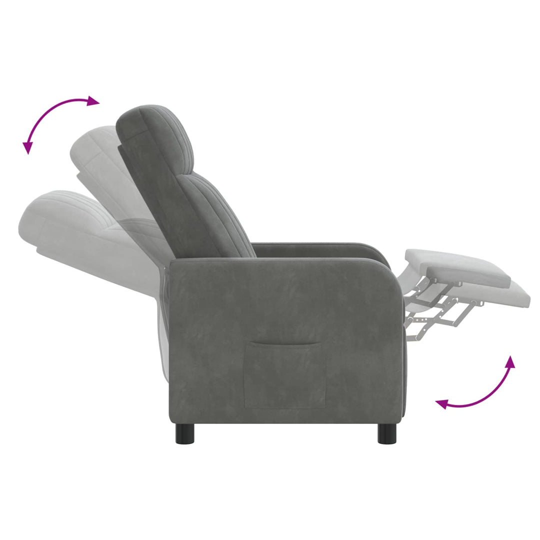 Recliner Mørkegrå Velour (V)