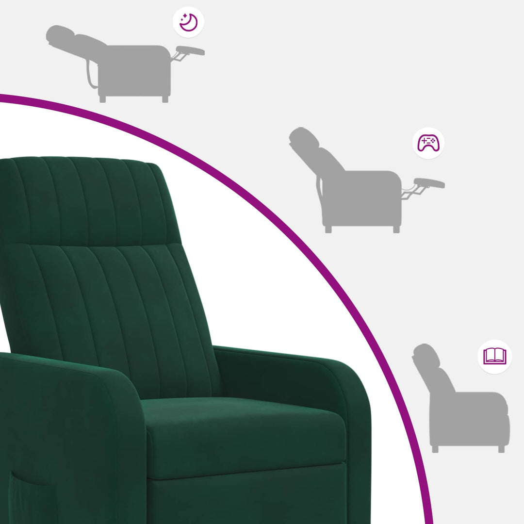 Recliner Mørkegrøn Velour (V)