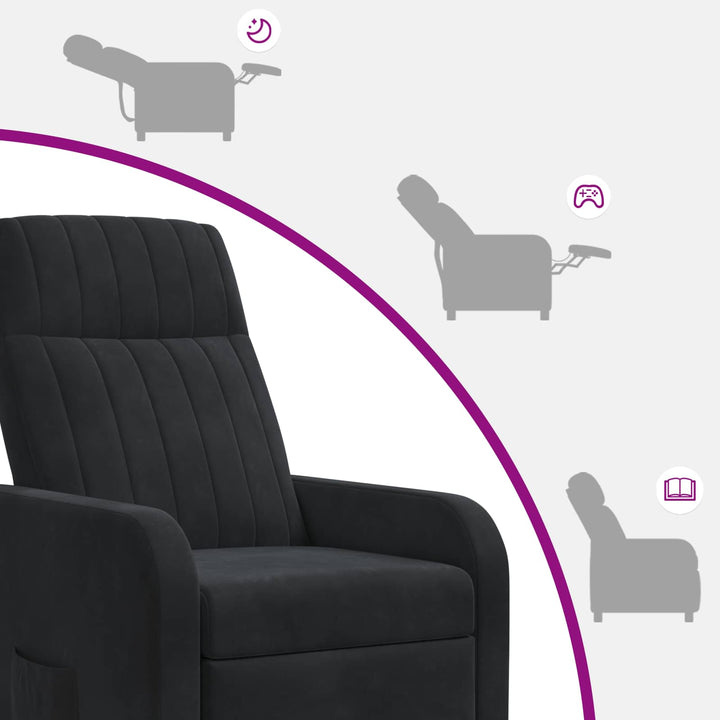 Recliner Sort Velour (V)