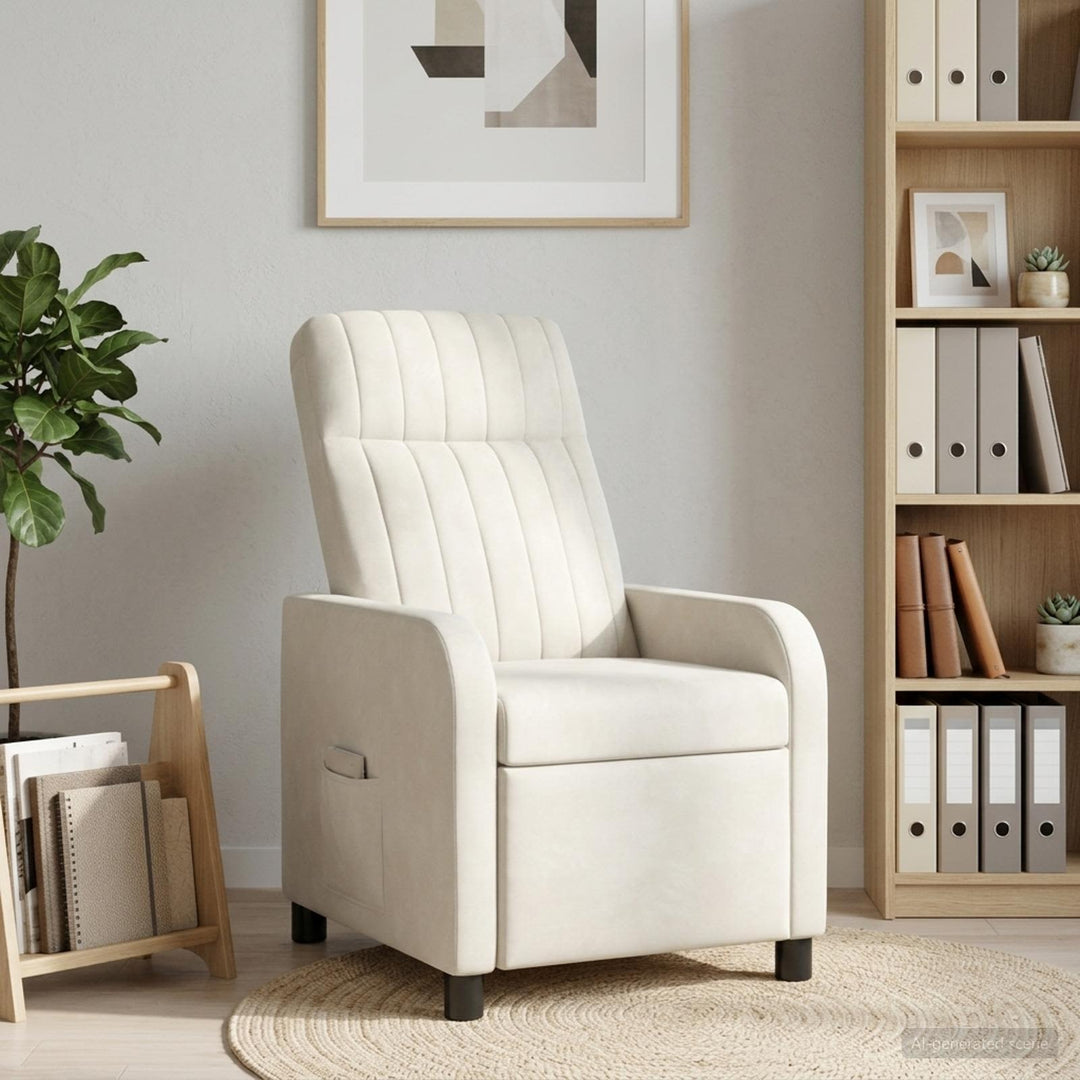 Recliner Cremefarvet Velour (V)