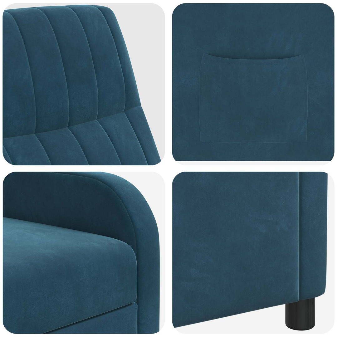 Recliner Blå Velour (V)
