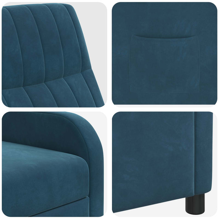 Recliner Blå Velour (V)