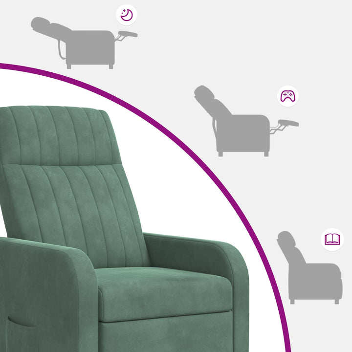 Recliner Havgrøn Velour (V)