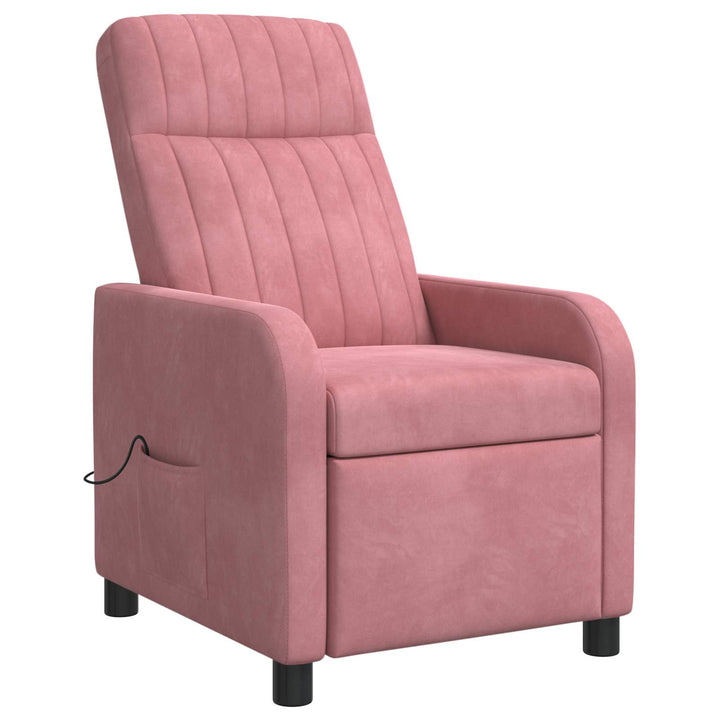 Massage Lænestol Lyserød Velour (V)
