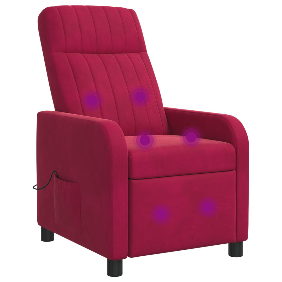 Massage Lænestol Vinrød Velour (V)