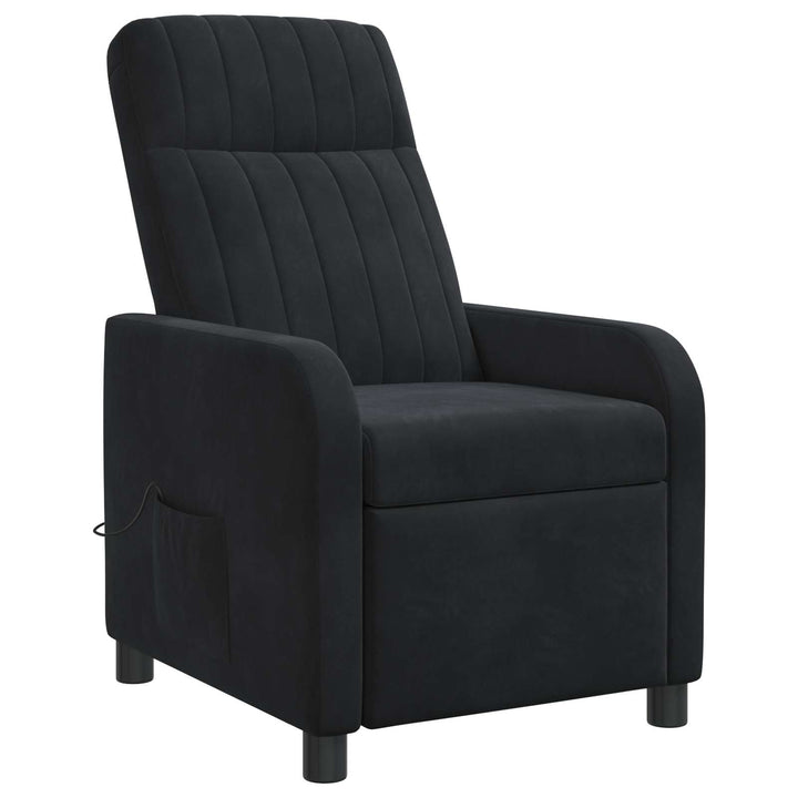 Massage Lænestol Sort Velour (V)
