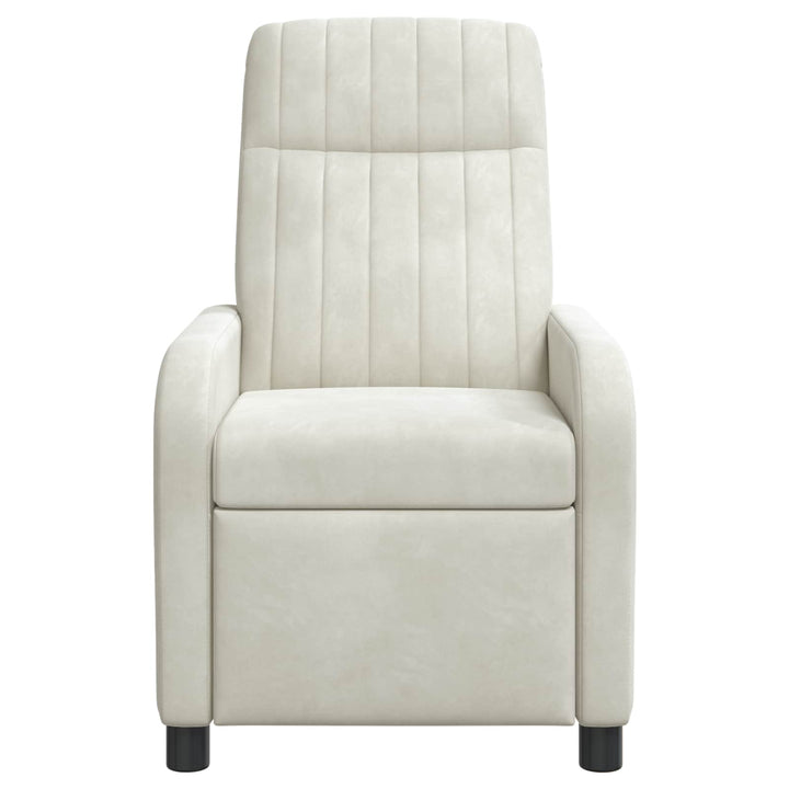 Massage Lænestol Cremefarvet Velour (V)