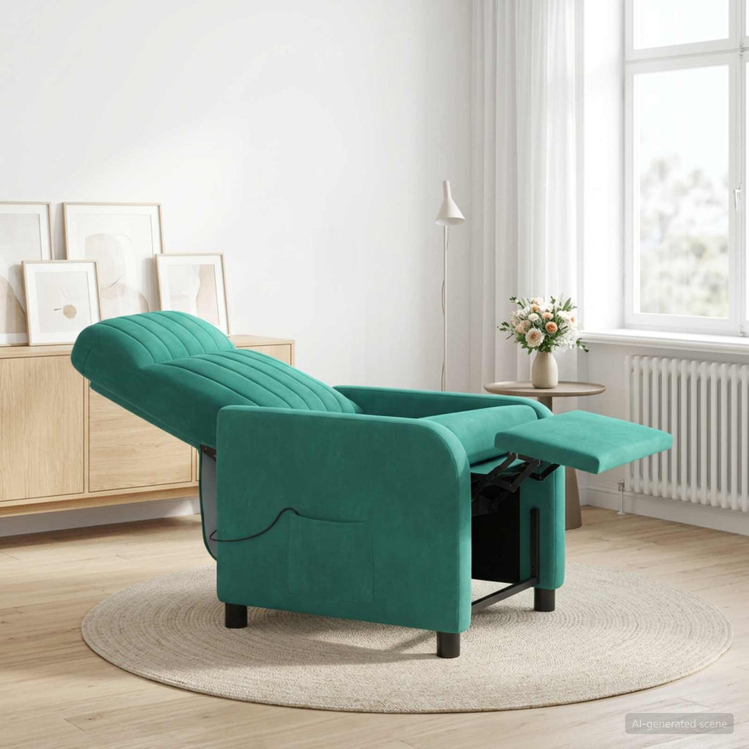 Massage Lænestol Turkis Velour (V)