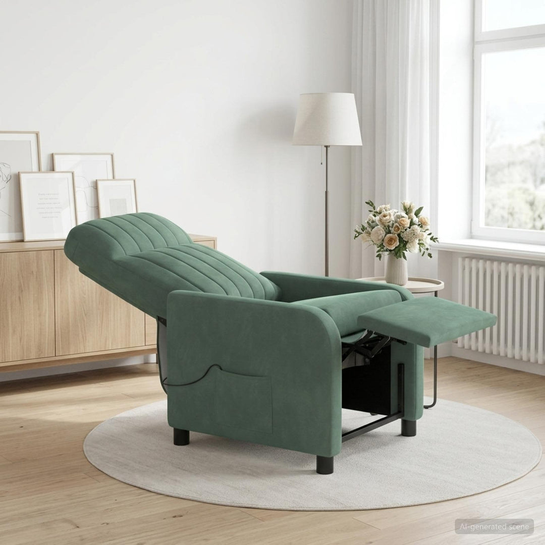 Massage Lænestol Havgrøn Velour (V)