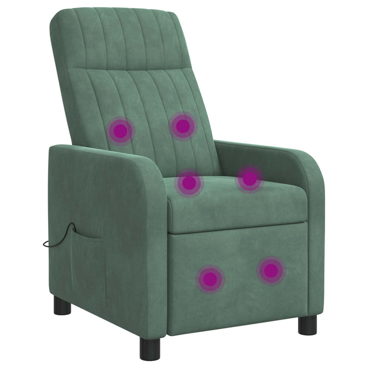 Massage Lænestol Havgrøn Velour (V)
