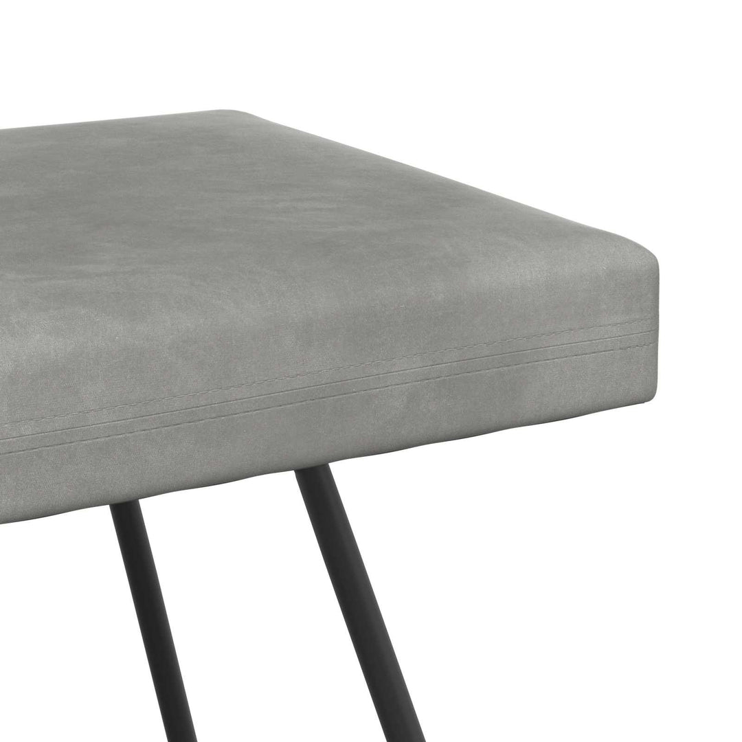 bænk Ensfarvet Lysegrå 80 x 40 x 45 cm Velour
