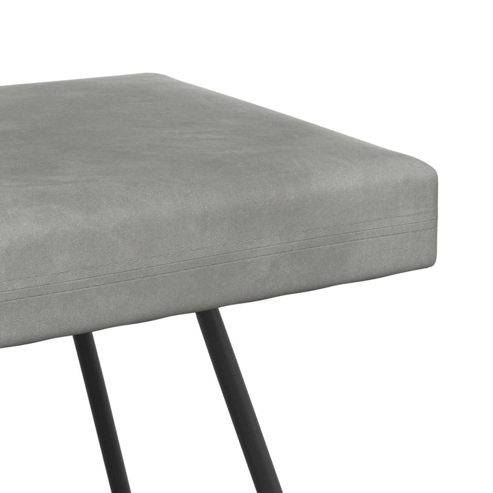 bænk Ensfarvet Lysegrå 80 x 40 x 45 cm Velour