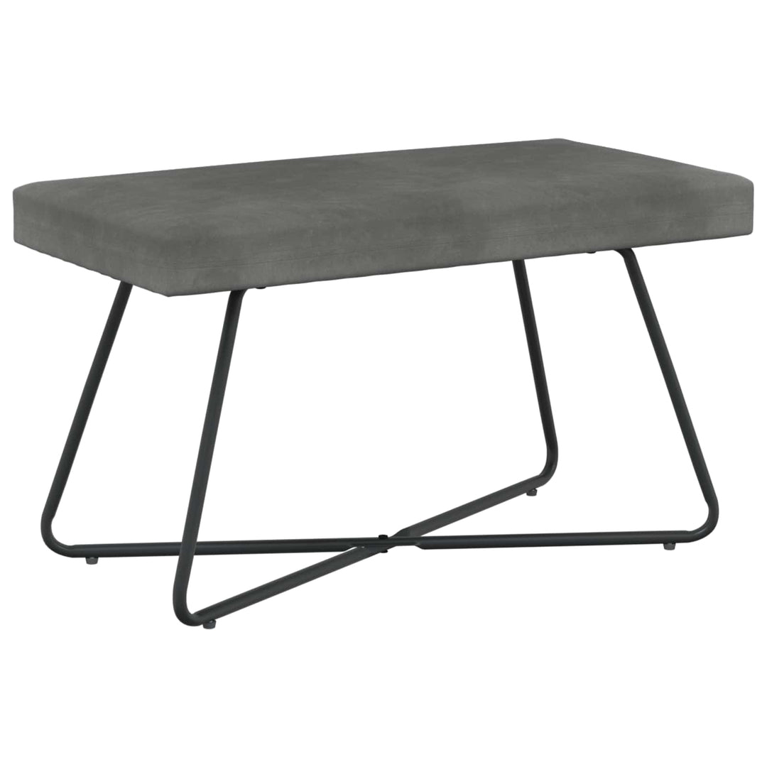 bænk Ensfarvet Mørkegrå 80 x 40 x 45 cm Velour