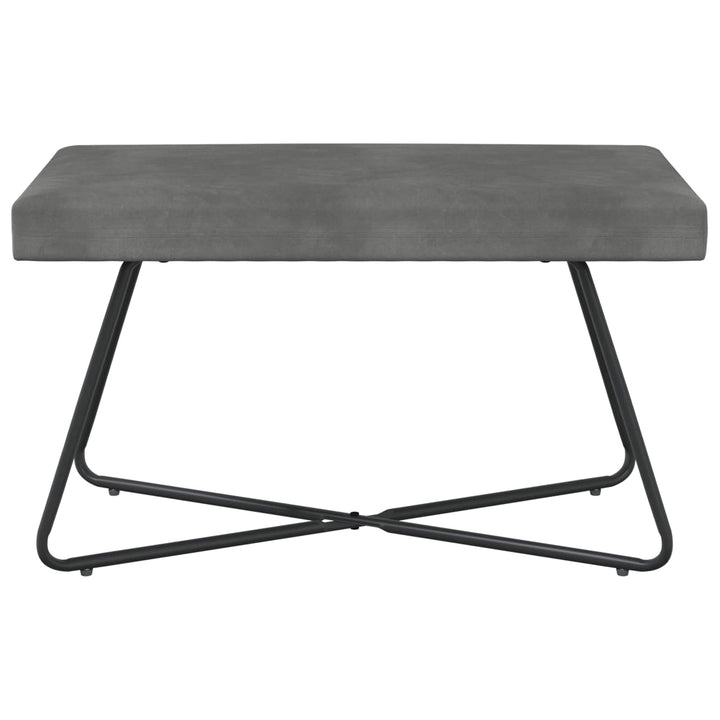 bænk Ensfarvet Mørkegrå 80 x 40 x 45 cm Velour