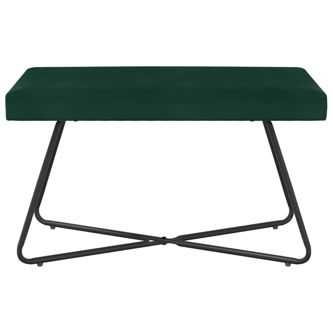 bænk Ensfarvet Mørkegrøn 80 x 40 x 45 cm Velour