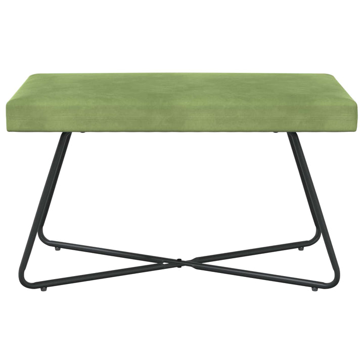 bænk Ensfarvet Lys grøn 80 x 40 x 45 cm Velour