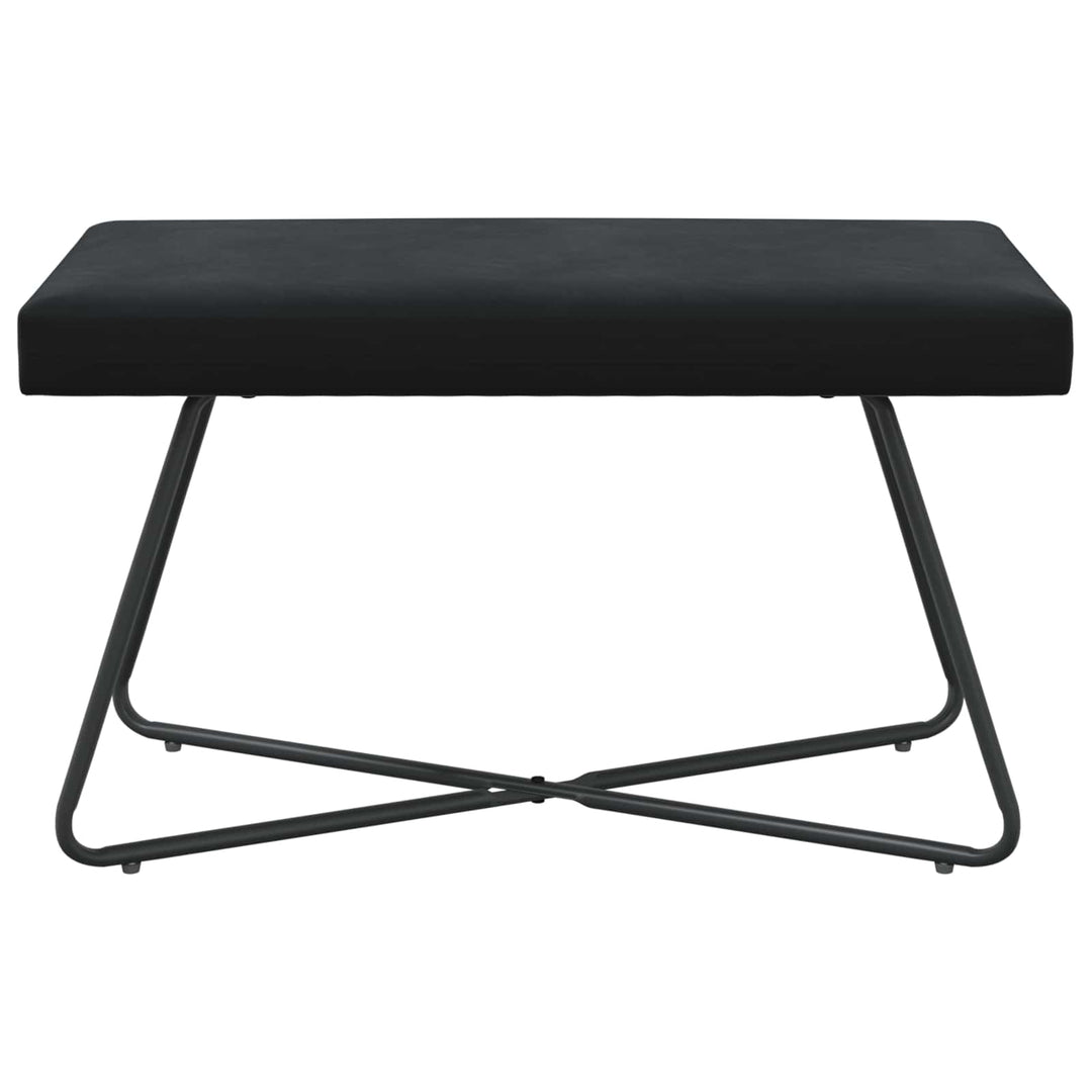 bænk Ensfarvet Sort 80 x 40 x 45 cm Velour