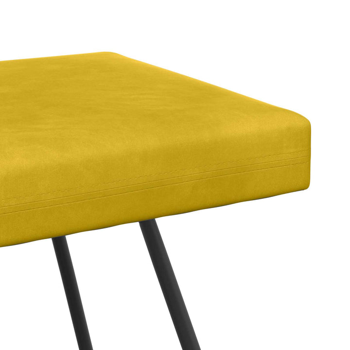 bænk Ensfarvet Gul 80 x 40 x 45 cm Velour