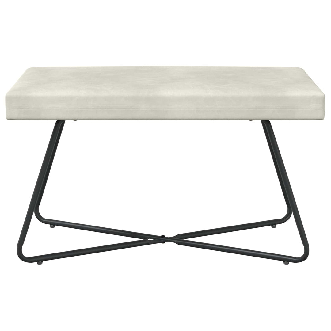 bænk Ensfarvet Cremefarvet 80 x 40 x 45 cm Velour