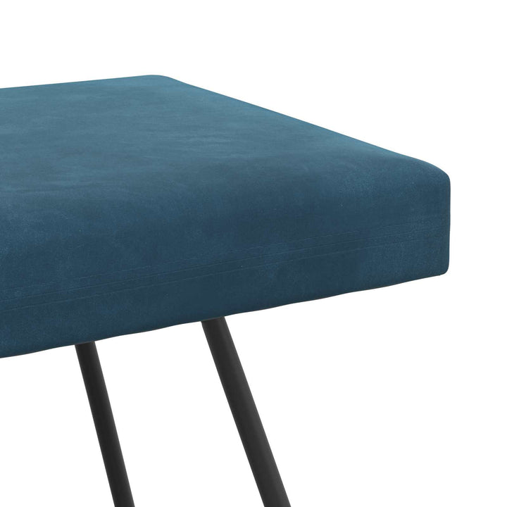 bænk Ensfarvet Blå 80 x 40 x 45 cm Velour