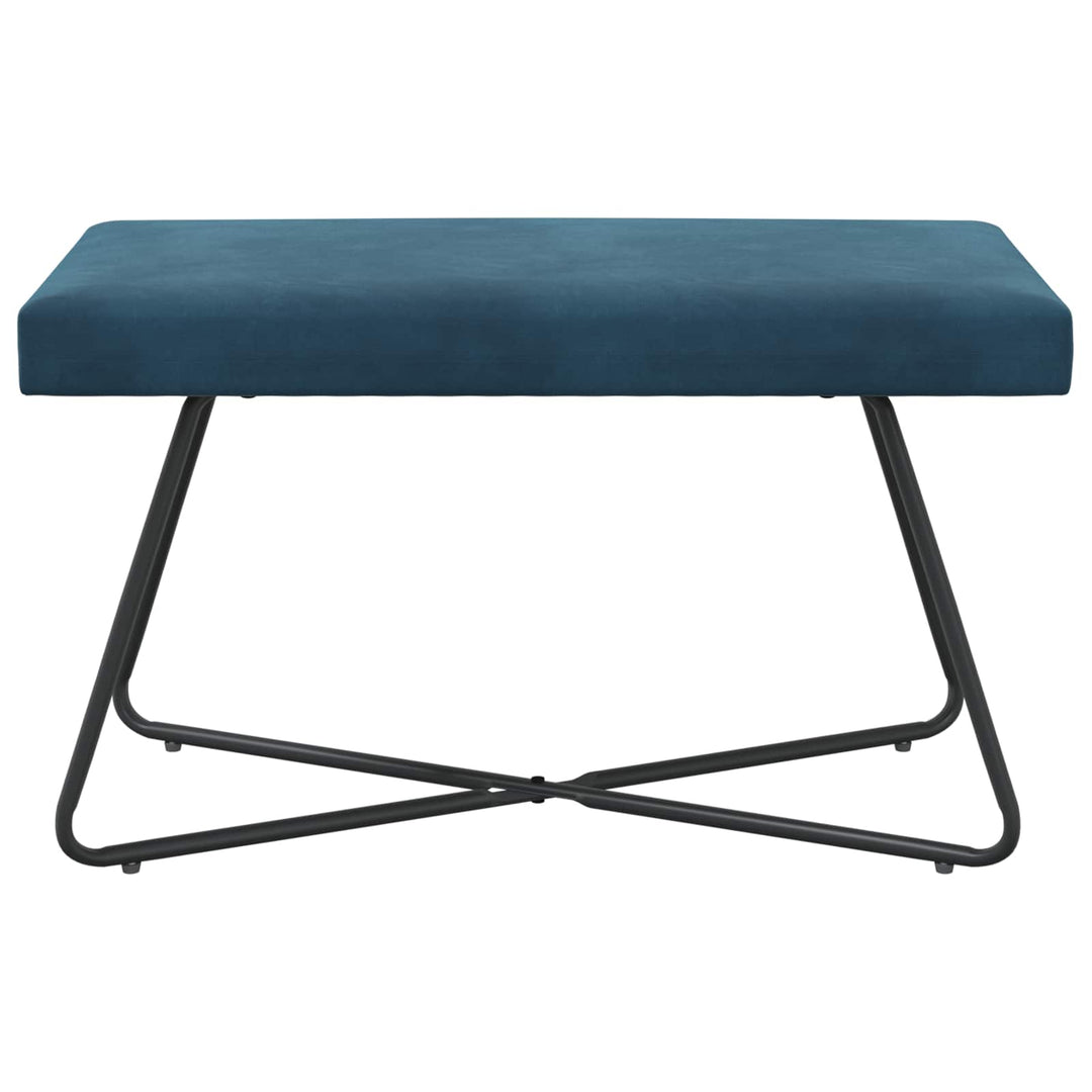 bænk Ensfarvet Blå 80 x 40 x 45 cm Velour