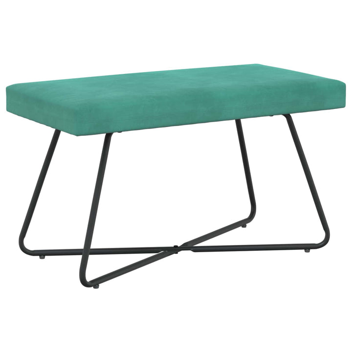 bænk Ensfarvet Turkis 80 x 40 x 45 cm Velour