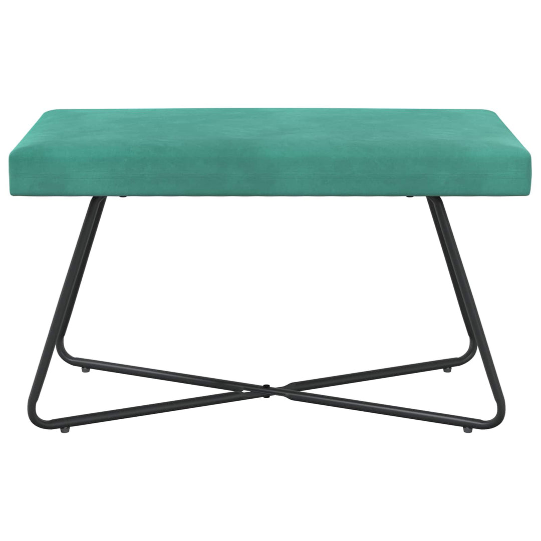 bænk Ensfarvet Turkis 80 x 40 x 45 cm Velour