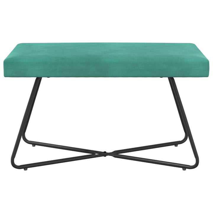 bænk Ensfarvet Turkis 80 x 40 x 45 cm Velour