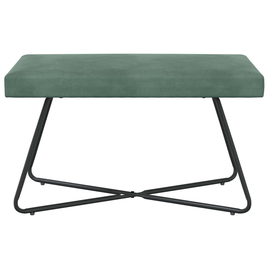 bænk Ensfarvet Havgrøn 80 x 40 x 45 cm Velour