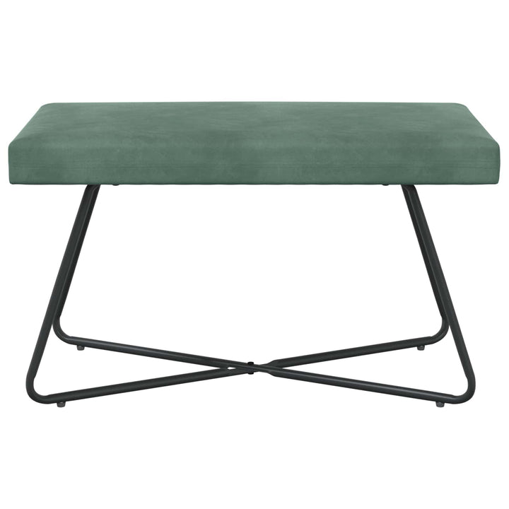bænk Ensfarvet Havgrøn 80 x 40 x 45 cm Velour