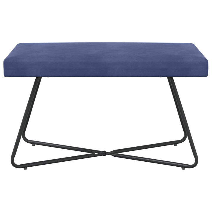 bænk Ensfarvet Politi blå 80 x 40 x 45 cm Velour
