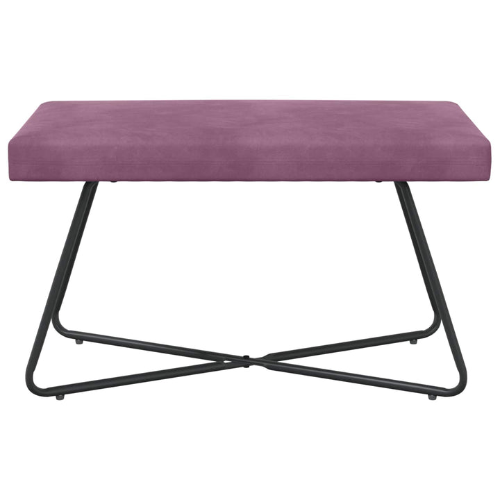 bænk Ensfarvet Lilla 80 x 40 x 45 cm Velour