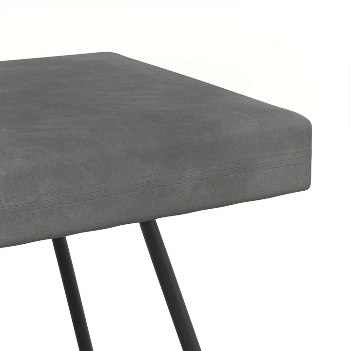 bænk Ensfarvet Mørkegrå 110 x 40 x 45 cm Velour
