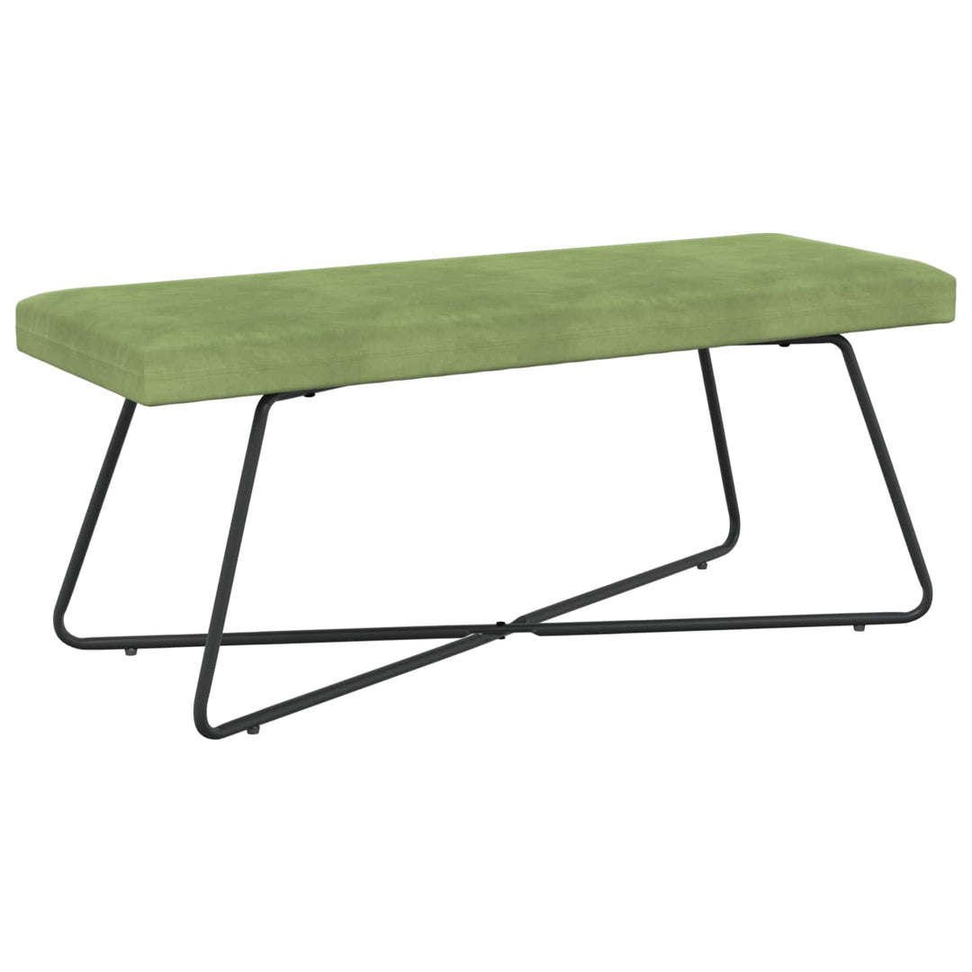 bænk Ensfarvet Lys grøn 110 x 40 x 45 cm Velour