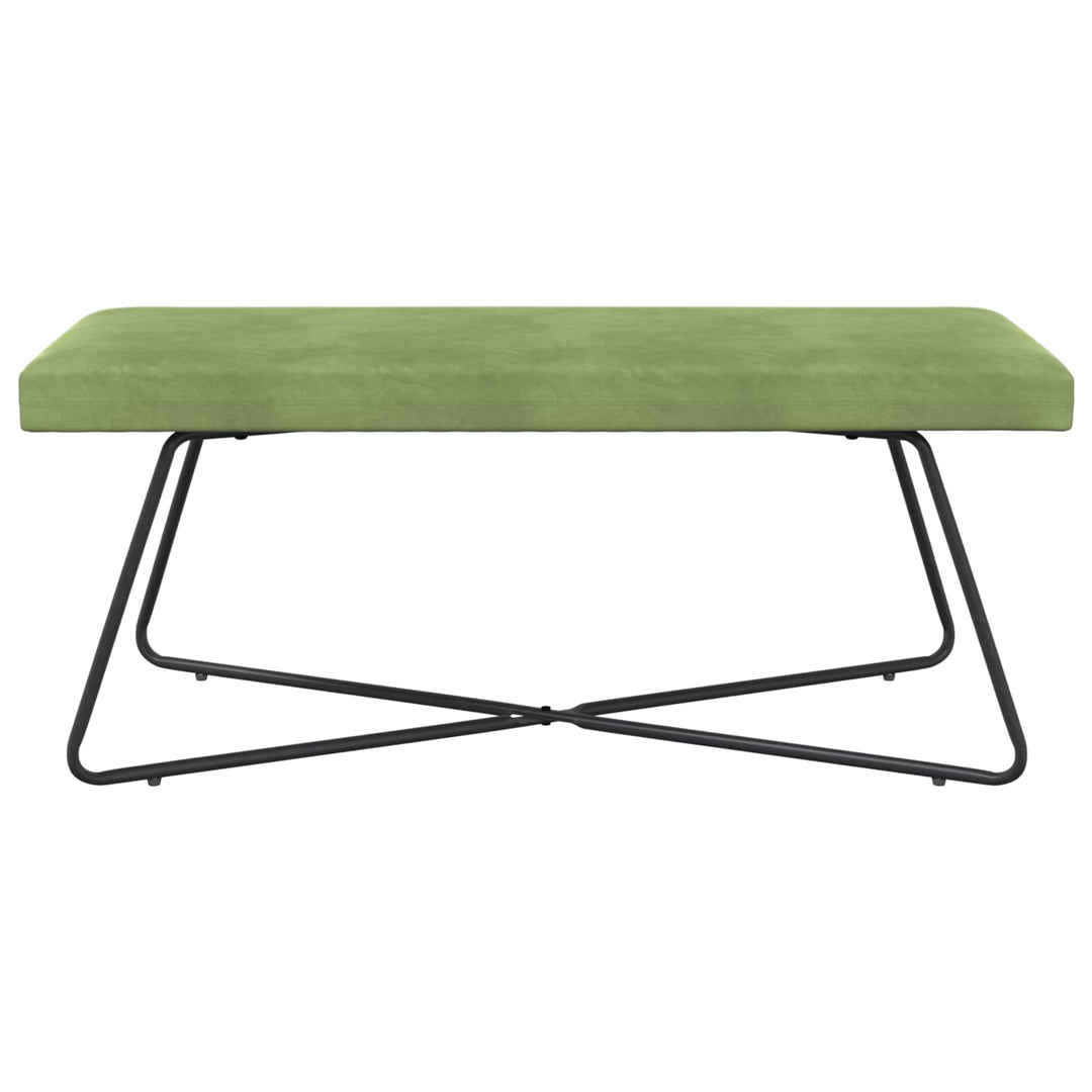 bænk Ensfarvet Lys grøn 110 x 40 x 45 cm Velour