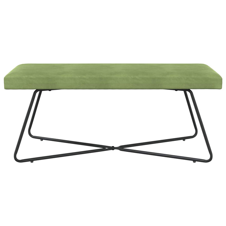 bænk Ensfarvet Lys grøn 110 x 40 x 45 cm Velour