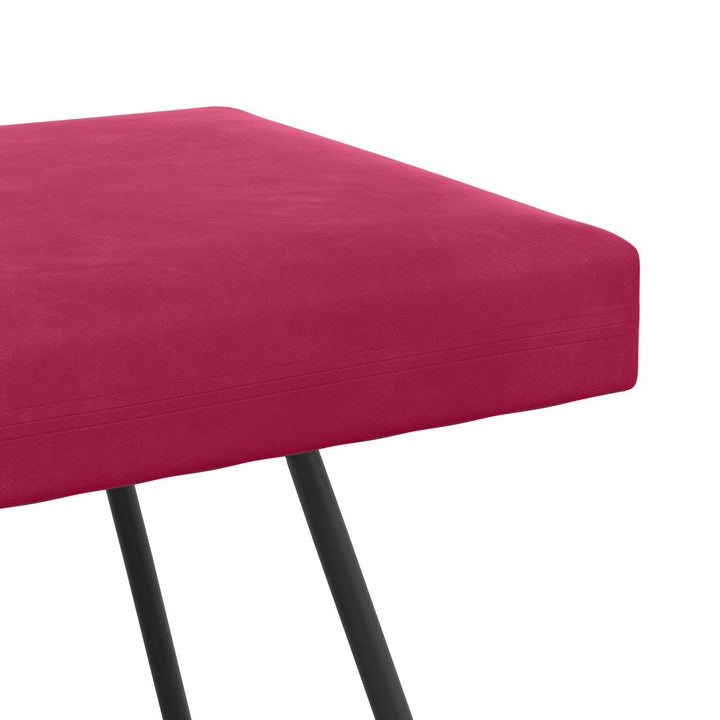 bænk Ensfarvet Vinrød 110 x 40 x 45 cm Velour