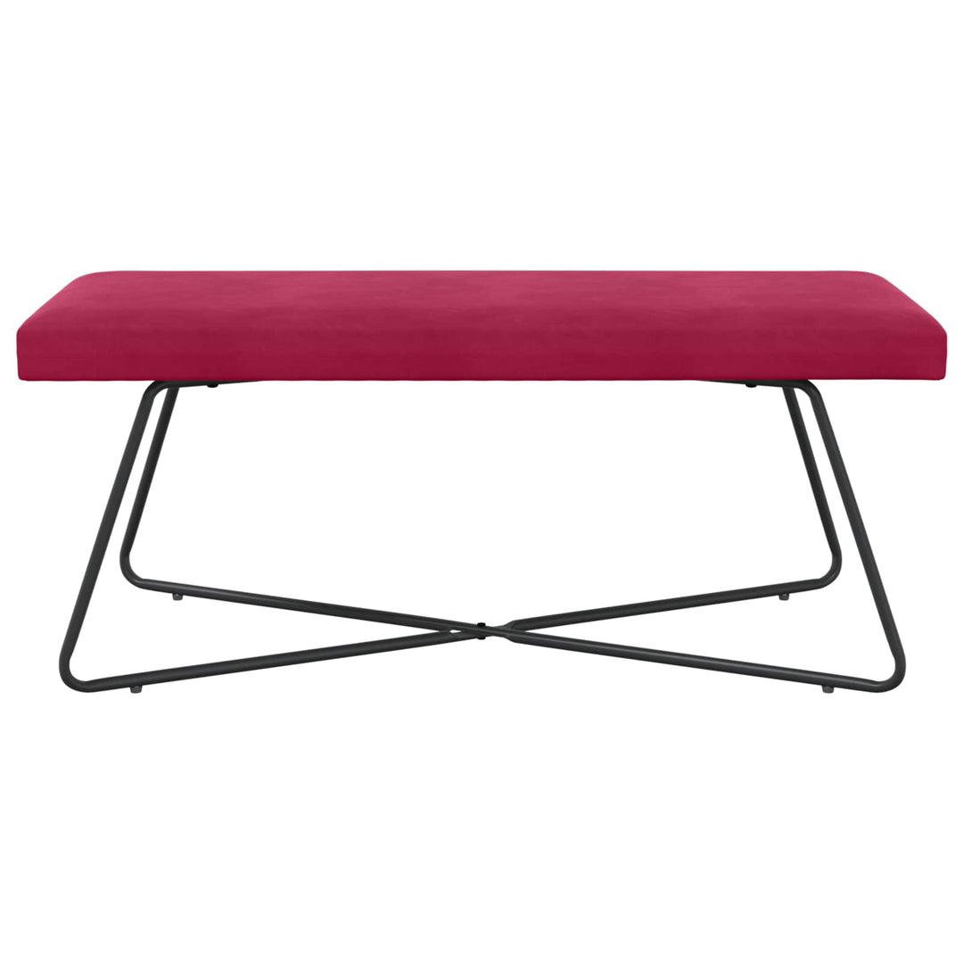 bænk Ensfarvet Vinrød 110 x 40 x 45 cm Velour