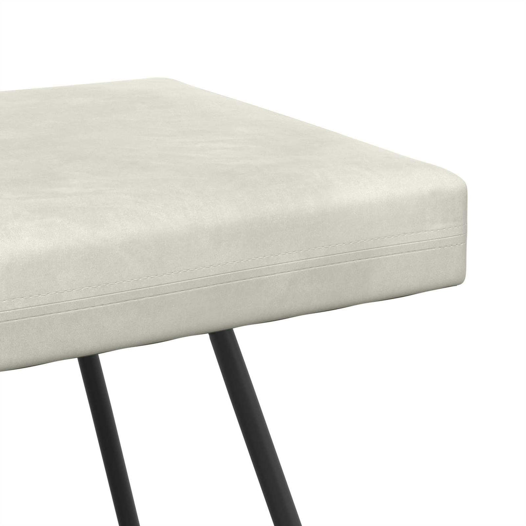 bænk Ensfarvet Cremefarvet 110 x 40 x 45 cm Velour