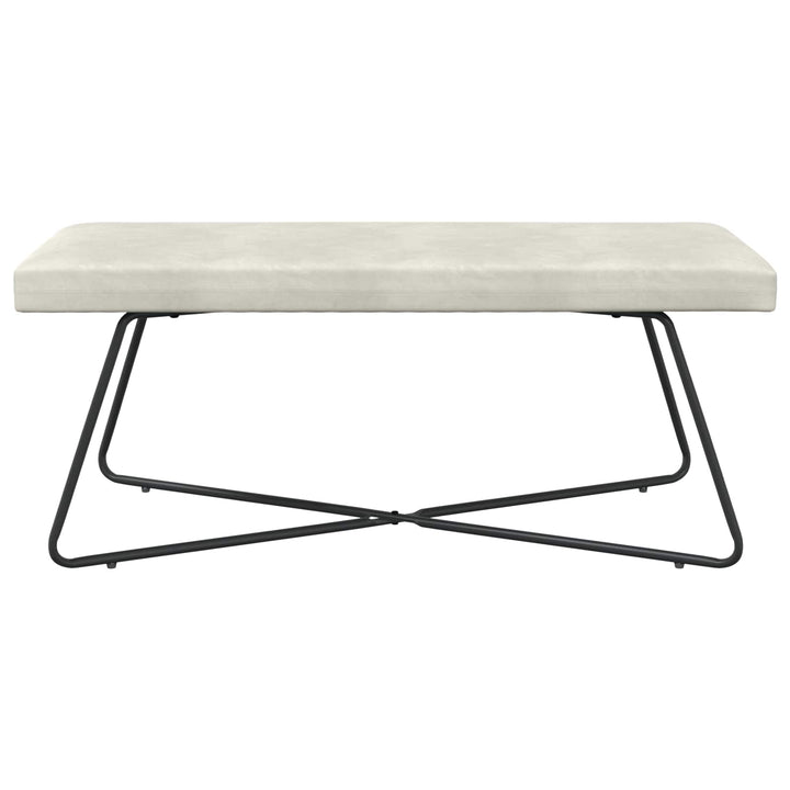 bænk Ensfarvet Cremefarvet 110 x 40 x 45 cm Velour